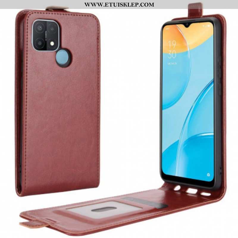 Skórzany Futerał do Oppo A15 Etui Folio Składany